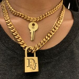 Dior Monogram Lock and Key Duo Set